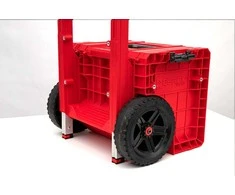 Q-Brick Įrankių dėžė Qbrick System PRO Cart 2.0 Plus Ultra HD Custom, raudonos spalvos, stalčių skaičius: 3