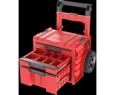Q-Brick Įrankių dėžė Qbrick System PRO Cart 2.0 Plus Ultra HD Custom, raudonos spalvos, stalčių skaičius: 3