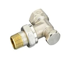 Radiatoriaus vožtuvas Danfoss, uždaromasis/kampinis, 1/2 colio - išorinis sriegis, 1/2 colio - vidinis sriegis