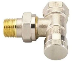 Radiatoriaus vožtuvas Danfoss, uždaromasis/kampinis, 1/2 colio - išorinis sriegis, 1/2 colio - vidinis sriegis