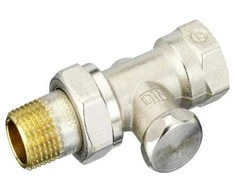 Danfoss Radiatoriaus vožtuvas E2A88, uždaromasis/tiesus, šildymo sistemoms, 1/2 colio - išorinis sriegis, 1/2 colio - vidinis sriegis