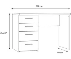 Domoletti DESK Baltas 60X110X76.5