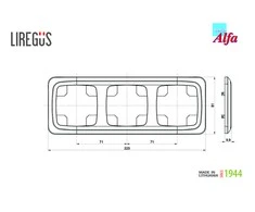 Trivietis rėmelis LIREGUS ALFA, smėlio spalvos