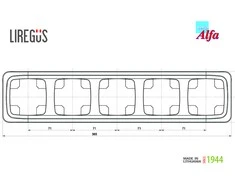 Penkiavietis rėmelis LIREGUS ALFA, baltos spalvos