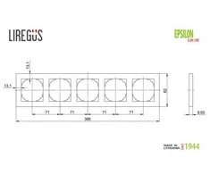 Penkiavietis rėmelis LIREGUS EPSILON, juodos spalvos