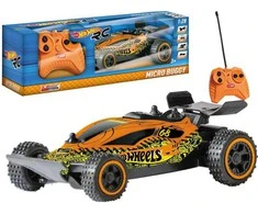 RC automobilis Mattel Hot Wheels Micro Buggy 13-63446, 1:28, juodas/žalias/oranžinis.