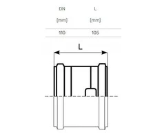 Lauko kanalizacijos remontinė mova Magnaplast, Ø 110 mm