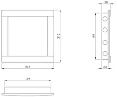 Revīzijas lūka Europlast PL2020A, 197 mm x 197 mm