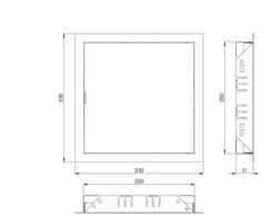 Revizinės durelės EUROPLAST RL2020A, 20 x 20 cm