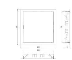 Revizinės durelės EUROPLAST RL2020A, 20 x 20 cm