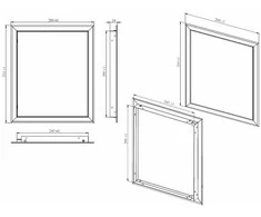 Apžiūros liukas Haushalt RD2530, 246 mm x 296 mm