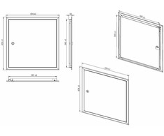 Apžiūros liukas Haushalt SP4040, 396 mm x 396 mm