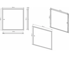 Apžiūros liukas Haushalt SP6060, 596 mm x 596 mm