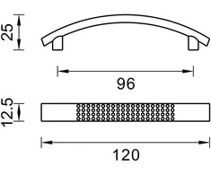 Domoletti FURNITURE HANDLE 2050M/96 MAT NIK