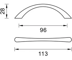 Domoletti FURNITURE HANDLE 211BM/96 Juodas
