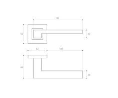 Rankena, vidaus Metal-Bud METAL-BUD Juodas SAPPHIRE