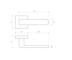 Rankena, vidaus Metal-Bud METAL-BUD Juodas RIO