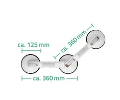 Ranktūris su trim siurbtukais Ridder A0256001