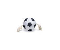 Beeztees DOG TOY FOOTBALL WITH ROPE BLCK Baltas 36