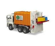 Žaislinė šiukšliavežė Bruder GARBAGE TRUCK 4080202-2696, 1:16, įvairių spalvų
