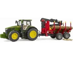 Rotaļu traktori ar piederumiem Bruder John Deere 7R 350 With Forest Trailer BR-03154, 1:16, daudzkrāsaina