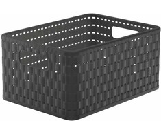 Plastikinis krepšys ROTHO COUNTRY, tamsiai pilkos spalvos, 16 x 32,8 x 23,8 cm, 11 L
