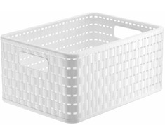 Plastikinis krepšys ROTHO COUNTRY, baltos spalvos, 16 x 32,8 x 23,8 cm, 11 L