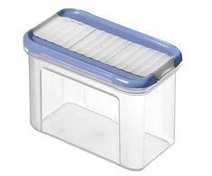 rotho Birių produktų indas, 0.75 l, skaidri/mėlyna