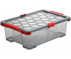 Dėžė su dangčiu Evo Total Rotho 59x39.5x18.5cm/30L permatoma/pilka