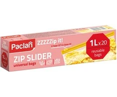 Užspaudžiami šaldymo maišeliai Paclan Universal, 1 l, skaidri sp., 20 vnt.