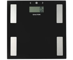 Salter 9150 BFEU12 Glass Analyser Bathroom Scales, Juodas