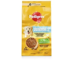 Sausas šunų maistas Pedigree Junior, daržovės/paukštiena, 2kg