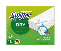 Sausās grīdas lupatas pievienošana Swiffer, dažādiem stāviem, 18 gab.