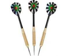 Smiginio priedai, strėlės Harrows Pro Brass Medium 21g, juodos spalvos, 3 vnt.
