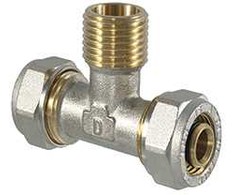 Tdm Brass Užveržiamas trišakis 1060, 1" x 32 mm, išorinis sriegis