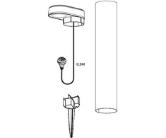 Šviestuvas Ludeco OSKAR PL1023, 1.5W, LED, IP44, juodas