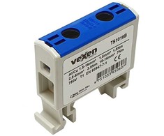 Jungiamoji gnybtų kaladėlė Vexen Electric TS1016B, 1,5–16 mm², mėlynos spalvos/pilkos spalvos
