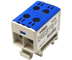 Gnybtų blokas Vexen Electric TS2035B, 2 × 2,5–35 mm², mėlynos spalvos / pilkos spalvos