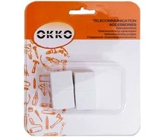 Jungtis Okko 8P8C/8P8C, RJ45, pilkos spalvos, 2 vnt.