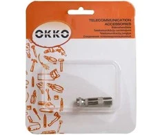 Okko Jungčių rinkinys TV kabeliui CA10A, 6,5 mm, sidabrinės spalvos.