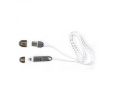 Sbox Technology Sbox 2IN1W USB->Micro USB+IPH.5 M/M 1M baltos spalvos