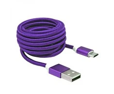 Sbox USB->Micro USB M/M 1m USB-10315U plum violertinės spalvos