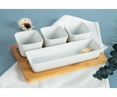 Domoletti SQUARE BOWL BAMBOO PLATTER 26.1X17CM