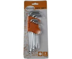 Grąžtas Okko King Tony HEXAGONAL KEY SET HH F-70005 9PCS 1.5-10