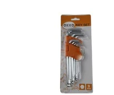 Grąžtas Okko King Tony HEXAGONAL KEY SET HH F-70005 9PCS 1.5-10