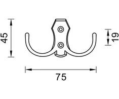 Domoletti HANGER FURN WZ89 MAT CHROM (10/100)