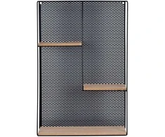 Sienas plaukts Domoletti Rhys, brūna/melna, 40 cm x 10 cm x 60 cm
