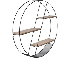 Sienas plaukts Domoletti Sefy, brūna/melna, 60 cm x 10 cm x 60 cm