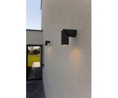 Sieninis šviestuvas Āra sienas lampa Lutec Tubon, 7W, GU10, IP54, antracīta krās., 6 cm x 17.8 cm