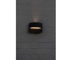 Sieninis šviestuvas Āra sienas lampa Lutec Lotus 5193201012, 8.5W, LED, IP54, melna, 6.4 cm x 14 cm